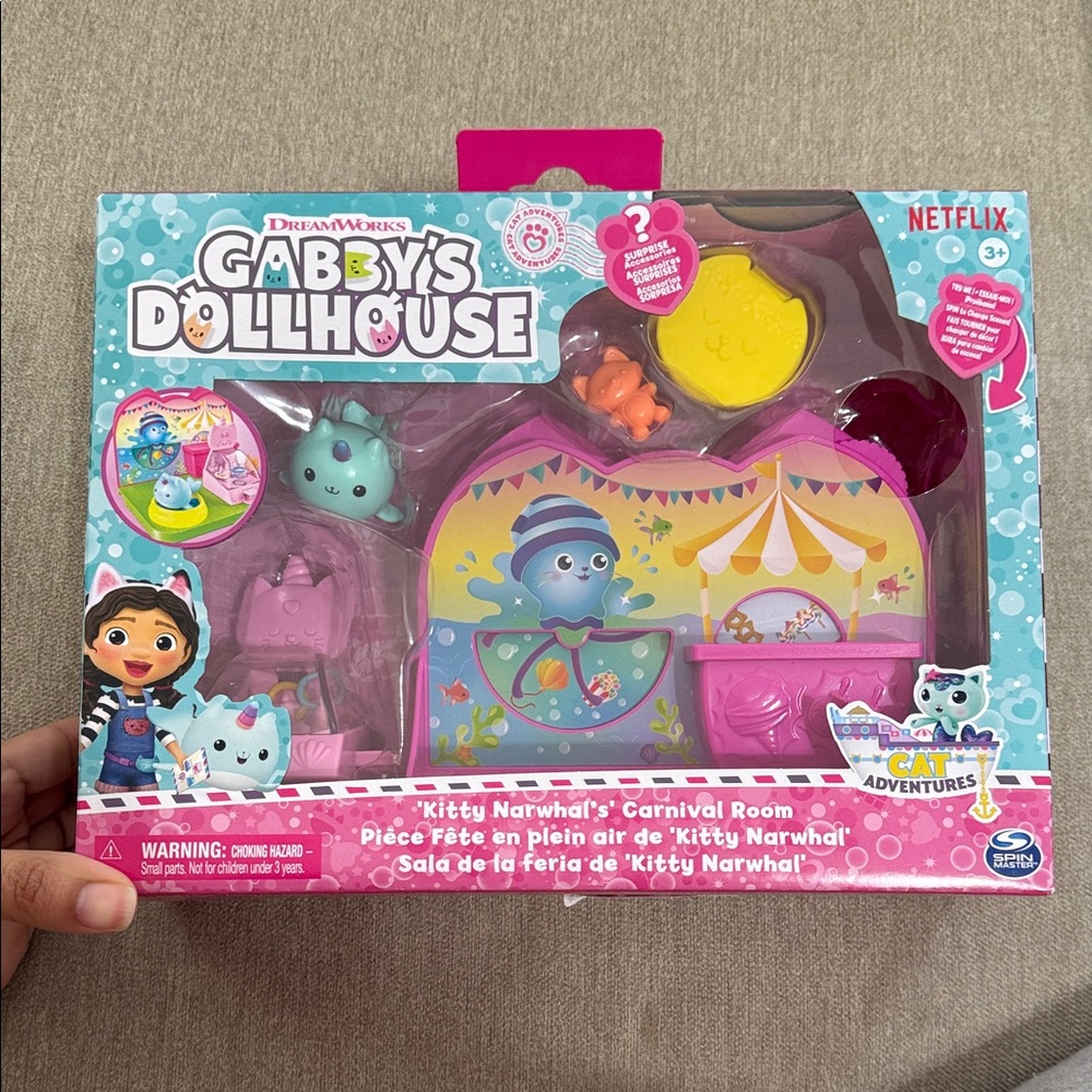 Dreamworks Gabby's Dollhouse Carnival Playset - Pink and Blue
